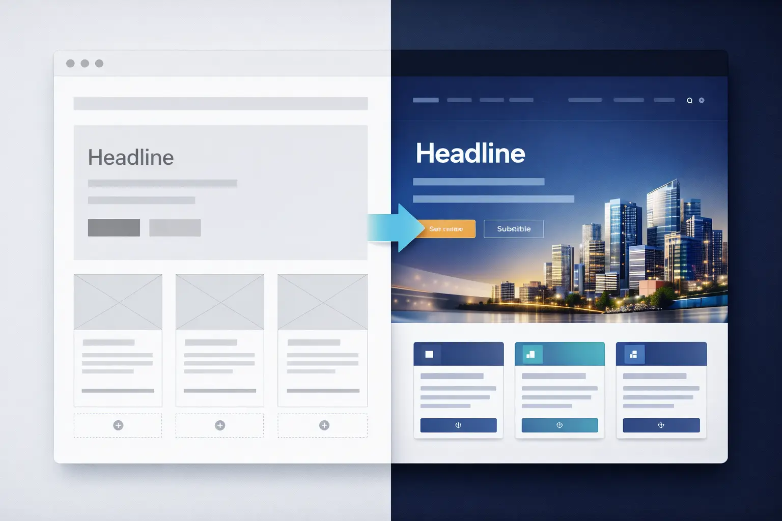 UX and UI optimization visual showing polished interface design and user flow
